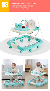 Andaderas Para Bebes Marchette à pousser pour bébé Marchette <span class=keywords><strong>d</strong></span>'apprentissage assis-debout Marchette à bascule pour enfants avec roues et siège - Product Image 5