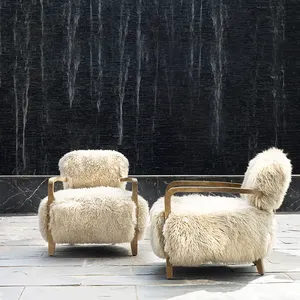 फैक्टरी यति चर्मपत्र कमरे में रहने वाले आधुनिक लक्जरी अनन्य एक्सेंट लाउंज भरा लक्जरी नॉर्डिक आर्म चमड़े Armchiar ottoma कुर्सियों