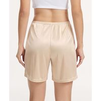 Shorts culottes personnalisés pour femmes, doux, lisses, anti-frottement, sous-vêtements, petticoats, vêtements de nuit en satin soyeux, bas courts pour femmes