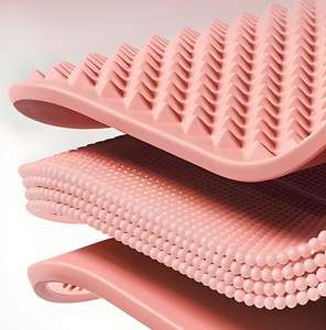 Herramientas de reflexología podal punto de presión almohadilla de masaje de acupresión estera de masaje de pies de doble cara de silicona ovalada - Product Image 4