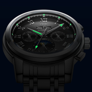 Montre mécanique automatique pour hommes, chronographe multifonction, date de la semaine, cadran 24 heures, étanche, lumineuse, Business, Sport - Product Image 5