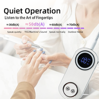 Machine à ongles électrique portable rechargeable à moteur sans balais, faible bruit, kit de lime à ongles, outil de manucure pour la maison et le salon, OEM/ODM