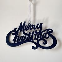 Ensemble d'ornements de Noël modernes en acrylique cristal floqué bleu de haute qualité, imperméables, suspendus, avec pendentifs en peluche, nœuds et fleurs festifs