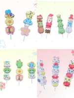 Sucettes guimauves douces et fruitées, saveur dessin animé, assortiment de bonbons en forme d'animaux pour festivals, confiserie en sachet de vente au détail