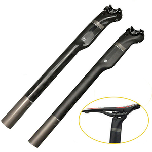 TOSEEK-tija de sillín de bicicleta ultraligera, fibra de <span class=keywords><strong>carbono</strong></span> 3K, mate brillante, 27,2/30,8/31,6mm, 31,8/34,9mm - Product Image 1