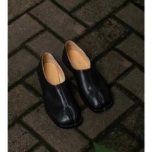 Chaussures plates tendance en cuir véritable pour femmes, à enfiler, design à pédale unique, <span class=keywords><strong>chaussure</strong></span> unique - Product Image 3