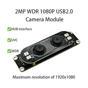 2MP WDR 1080P USB2.0 โมดูลกล้องความเร็วสูงในร่มเลนส์คู่รองรับการจดจำใบหน้า MJPEG YUV2 1/2.7 นิ้วเซ็นเซอร์ซีมอส 85dB - Product Image 1