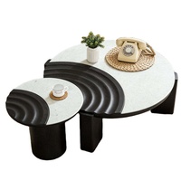 Holzfurnier Langlebiges Bewegliches Umweltfreundliches Modernes Wohnzimmer-Möbelset Couchtisch-Set Einfache Montage Kreatives Italienisches Minimalistisches Design