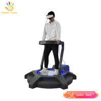 Sistema Eléctrico VR 9D Golden Hand para Interiores y Exteriores, Montaña Rusa Comercial de Metal, Equipo de Realidad Virtual con Plataforma de Pie