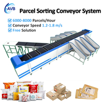 Otomatik Lineer Çapraz Bantlı Paket Sıralama Konveyör Sistemi, Entegre DWS Teknolojisi ile