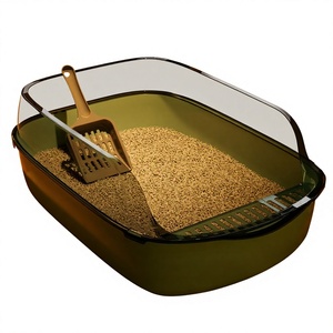 Caja de arena <span class=keywords><strong>para</strong></span> gatos extragrande, semicerrada, con valla alta y engrosada, con pala recogedora, venta directa de fábrica de artículos <span class=keywords><strong>para</strong></span> mascotas - Product Image 1