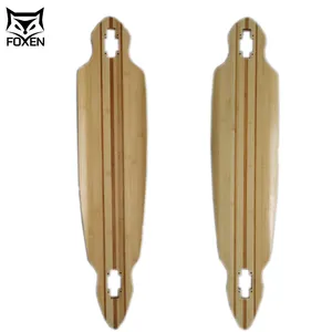 Foxen yüksek kaliteli bambu longboard kaykay özelleştirilmiş boş güverte