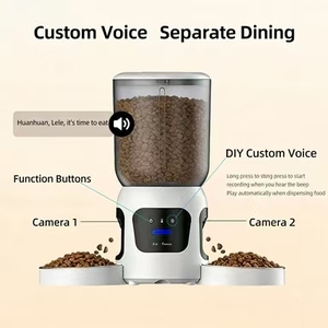 Distributeur automatique de nourriture <span class=keywords><strong>pour</strong></span> animaux de compagnie à double caméra 6L, contrôle à distance par application, enregistrement vocal <span class=keywords><strong>et</strong></span> alimentation programmée <span class=keywords><strong>pour</strong></span> <span class=keywords><strong>chats</strong></span> <span class=keywords><strong>et</strong></span> <span class=keywords><strong>chiens</strong></span> - Product Image 5