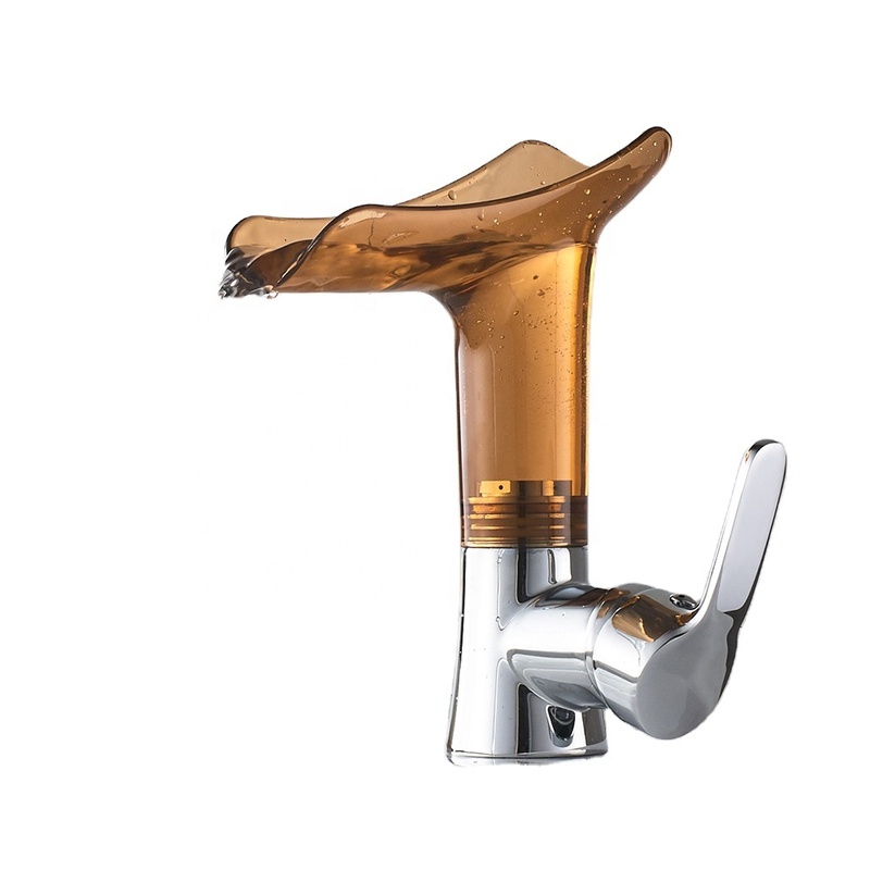 Bathroom Brass Wash Basin Faucet Waterfall