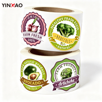 Étiquettes personnalisées pour légumes, autocollants pour l'emballage des légumes en magasin, adhésifs imperméables, étiquettes yingao, impression d'autocollants en rouleau personnalisés