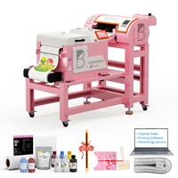 Printer DTF Kompak Pink B Btransfer A3 M1630 Pro Dengan Mesin Transfer Desktop XP600 F1080 Baru Grosir untuk Toko Pakaian Kecil