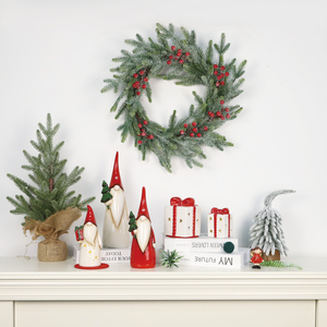 <strong>Wholesale</strong> <strong>Christmas</strong> Tabletop Decoration Fireplace <strong>Ornament</strong> Ceramic Gnomes Light Gift Box - Product Image 1