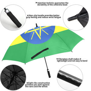 Fabricant de parapluies de golf OEM ODM, parapluies de golf coupe-vent à double couche avec ventilation pour impression de logo et revente - Product Image 6