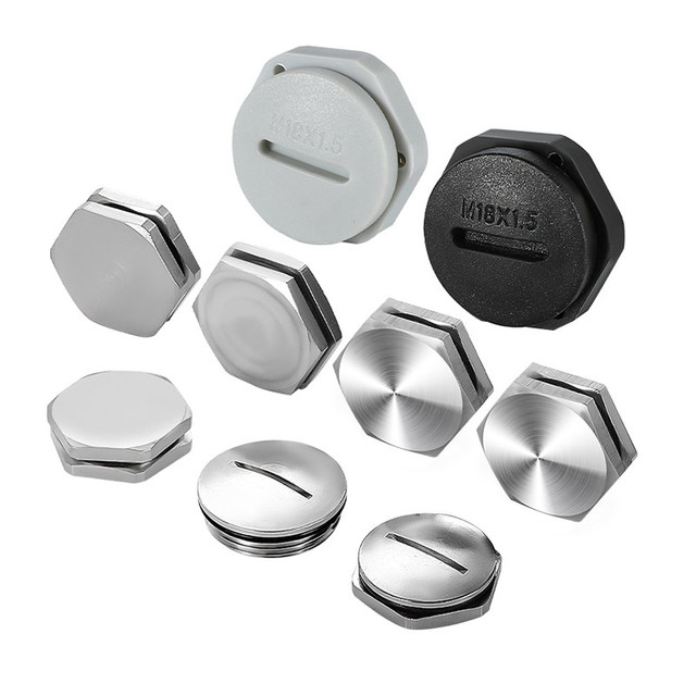Stainless Steel Male Plug Outer Hexagon Nut Pipe Cap Inner Plug Dustproof Waterproof Water Meter Cover 4 Minutes 6 Minutes 1