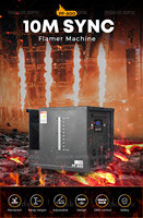 MOKA SFX Machine à Flamme de Scène DMX DJ, Lance-Flammes à Angle Réglable, Étanche à la Pluie, sur Batterie, Jet de 8-10m pour Spectacles Extérieurs