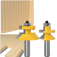 Mèches à double cannelure 1/2in ou 12mm ou 8mm à queue ronde pour toupie à rainure en V Frame Edge Tenon Joint Cutter Floor and Splicing Knife