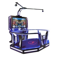 Simulateur de jeux VR interactif 9D réalité virtuelle VR jeu de simulation de tir/boxe avec 55 "HD LCD Console Desk