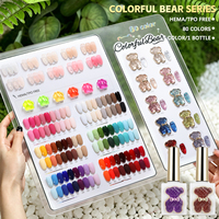 Kit de vernis gel professionnel ZRKGEL OEM, ours colorés, 1 flacon, 1 couleur, haute pigmentation, 80 couleurs, sans TPO ni HEMA, vente en gros.