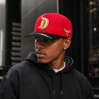 Nouvelle conception, casquette de baseball de luxe personnalisée avec logo brodé 3D, casquette snapback imperméable en tissu Dobby, logo latéral imprimé sur la visière, casquette hip-hop