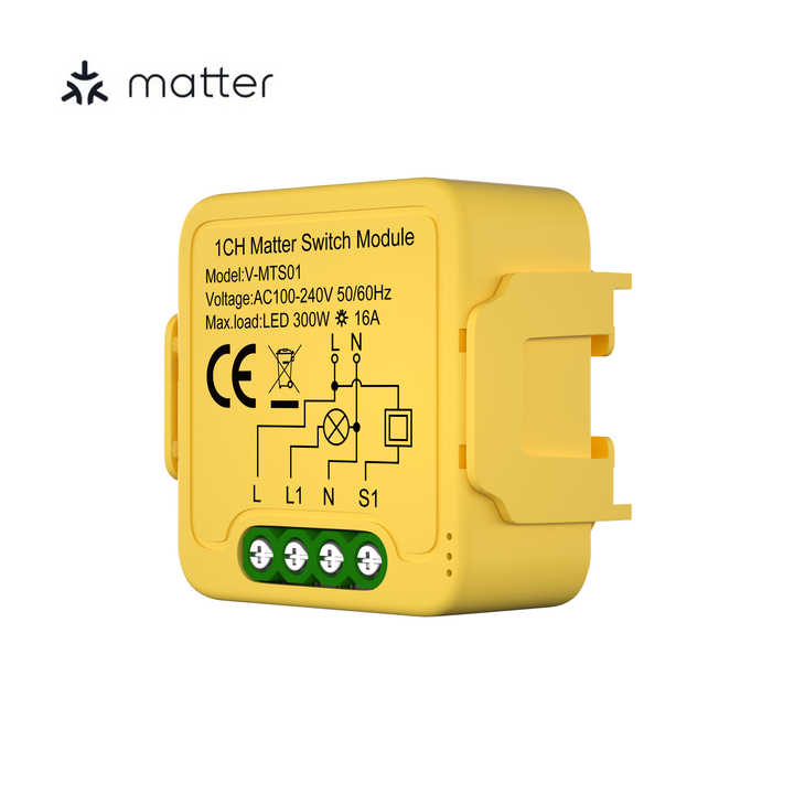 Matter Enabled Switch - Smart Relay Module 16A Power CB