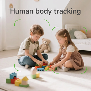 Caméra de sécurité Wi-Fi Tiandy 2MP, vision nocturne couleur, détection humaine, lumière d'avertissement rouge et bleue, audio bidirectionnel pour la maison - Product Image 5