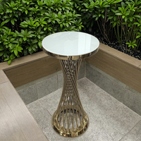 Table de gâteau de mariage en acier inoxydable Table de mariage de luxe durable et bon marché Offres Spéciales