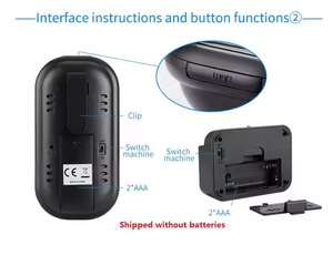 BBQ bếp không dây kỹ thuật số Nhiệt kế ngã ba thực phẩm kỹ thuật số thịt lò đo nhiệt độ Thiết bị kiểm tra để nấu ăn - Product Image 3