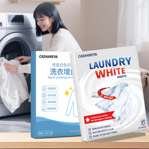 แผ่นฟอกเสื้อ<span class=keywords><strong>ผ้า</strong></span> lundry ทำความสะอาดได้อย่างล้ำลึกแผ่นฟอกสี<span class=keywords><strong>ขาว</strong></span>สีเหลือง - Product Image 5