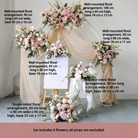 Fleurs artificielles roses pour mariage Zone d'accueil Photo Zone Fond Mur Arche Proposition Suspendus Fleurs murales Fleurs décoratives