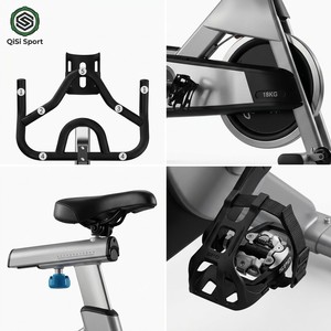 Indoor-Cycling-Bike mit 18 kg schwerem Magnetfliehgewicht, Heimtrainer für Zuhause, 150 kg, leiser Riemenantrieb, OEM - Product Image 4