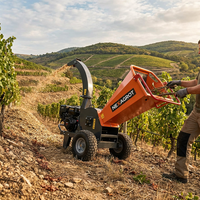 Broyeur de bois et déchiqueteur de jardin NEXAGROT à moteur diesel 6,5 CV haute capacité avec surveillance à distance - Certifié ISO 400 kg Garantie 1 an