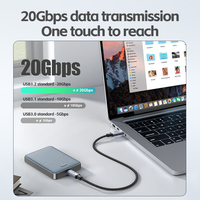 Kabel USB C ke Type C MING 5A PD 240W Gen2 4K 20Gbps Pengisian Cepat USB3.2 Kabel Data Tipo c PD untuk Macbook Ponsel