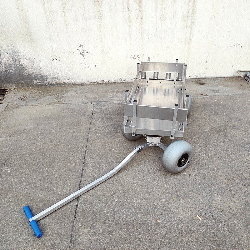 Hot Sale Aluminium Fishing Cart Four Balloon Wheels 100kg Load Capacity Portable OEM Customizable Beach Fishing Trolley Tools