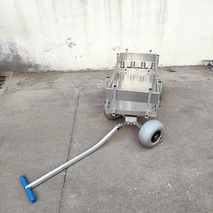 Carrello da Pesca in Alluminio con Quattro Ruote Gonfiabili, Capacità di Carico 100kg, Portatile, Personalizzabile OEM, Trolley da Spiaggia per Attrezzi da Pesca - Product Image 3