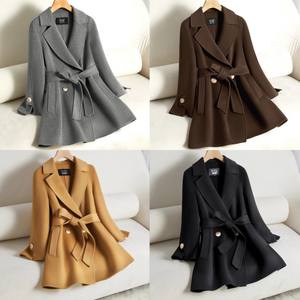 Elegante Cappotto Lungo Retrò da Donna con Cintura, Giacca Invernale in Lana, Taglie Forti - Product Image 5