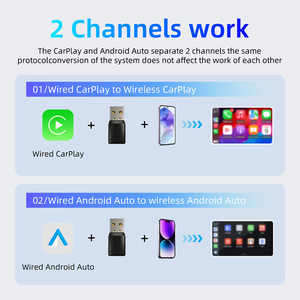 Caja Inteligente Inalámbrica CarPlay con Android Auto, Interfaz Multimedia Portátil con Bluetooth para Automóviles - Product Image 3