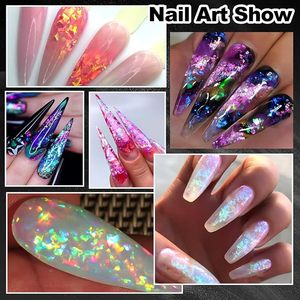 Lentejuelas de Uñas Camaleón, 6 Colores, Transparentes, Aurora, Ópalo, Cromo, Pigmento Iridiscente, para Decoración de Uñas - Product Image 6