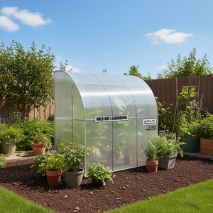 Invernadero Walk4In de 6 pies x 4 pies x 6 pies con estructura metálica y cubierta de PVC, fácil de montar, para cultivo de plantas en exteriores. - Product Image 2