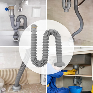 Tuyau de vidange flexible ondulé en acier inoxydable pour hôtel, anti-fuite et anti-obstruction, pour éviers commerciaux – Vente en gros - Product Image 4