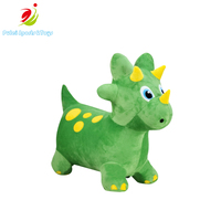 2021 Usine en gros de qualité supérieure beau jouet pvc gonflable dinosaure sautant avec couverture en peluche