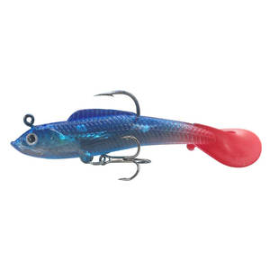 Hunthouse — Kit leurre méné avec tête plombée, appât artificiel de type poisson nageur avec queue souple à boucles, vente en gros, 10cm/9.5g - Product Image 5