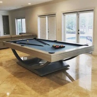 Hochleistungs-Schieferkissen Leder Eck Outdoors-Verwendung wasserdicht Neun-Ball-Sport Amerikanischer Billardtisch