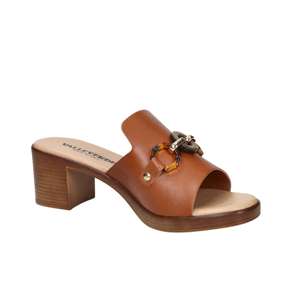 Valleverde Mule à talon en cuir pour femme, 6 cm, taille 36, chaussure confortable à enfiler - Product Image 2