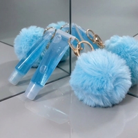 Gloss à lèvres minéral végétalien personnalisé avec logo, porte-clés peluche, saveur fruitée, rouge à lèvres pour enfants