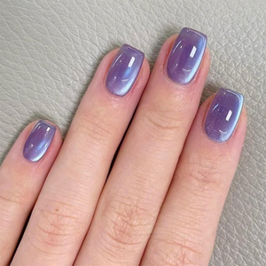 24 <span class=keywords><strong>faux</strong></span> <span class=keywords><strong>ongles</strong></span> carrés multicolores effet œil de chat, brillants, nacrés, couleur unie nude, design simple, couvrance totale, <span class=keywords><strong>ongles</strong></span> à impression avancée - Product Image 5